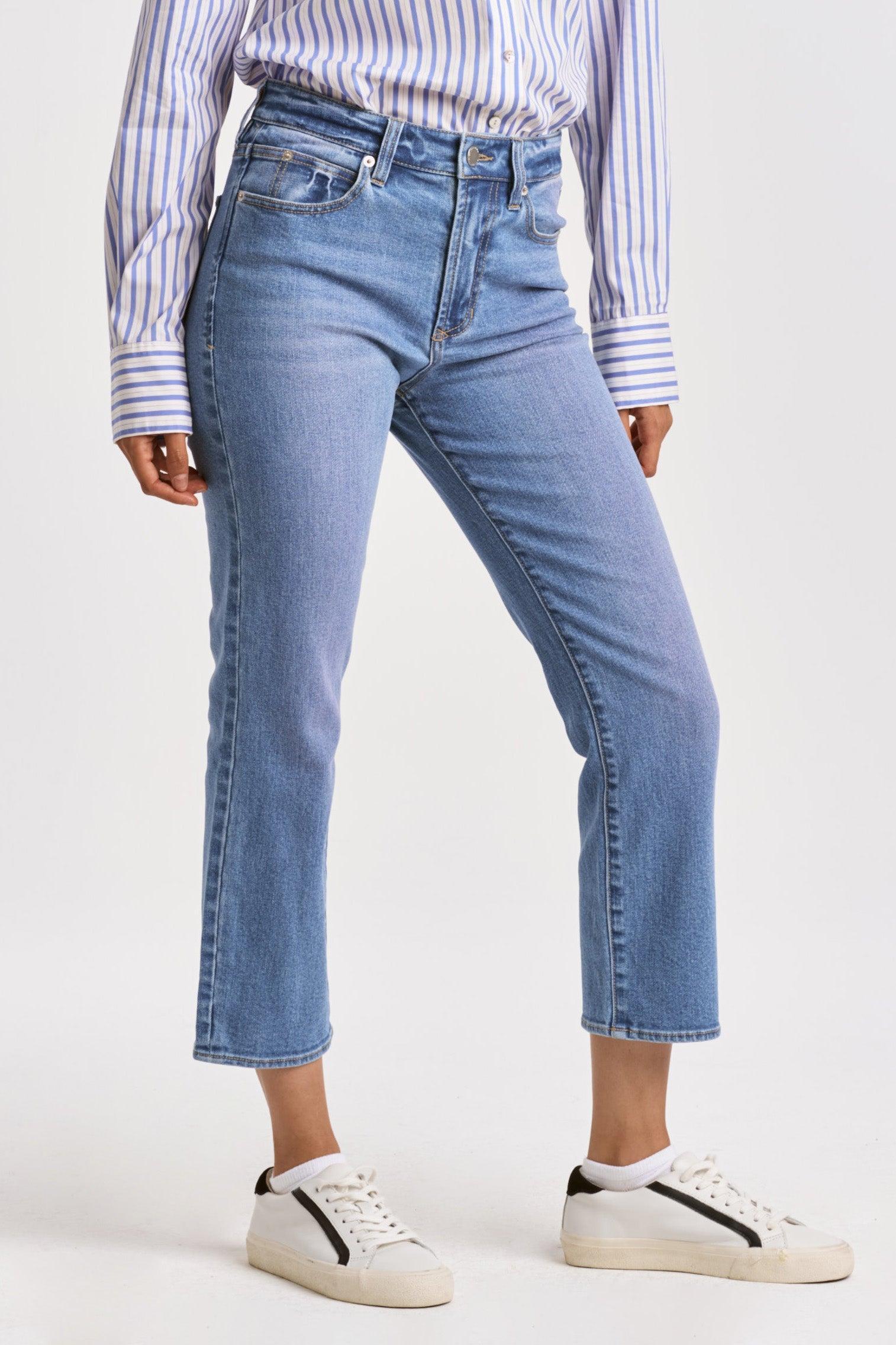 Dear John Frankie High Rise Cropped Straight Jeans Product Image