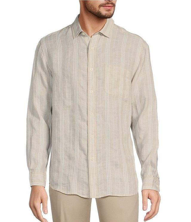 Caribbean Solid Linen Long Sleeve Woven Shirt Product Image