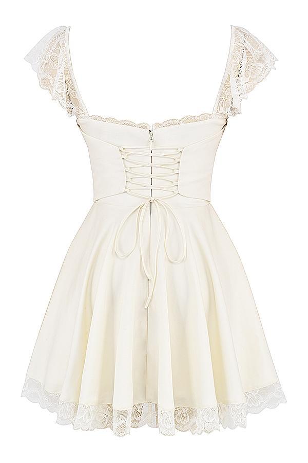 Kaia Ivory A-Line Mini Dress Product Image