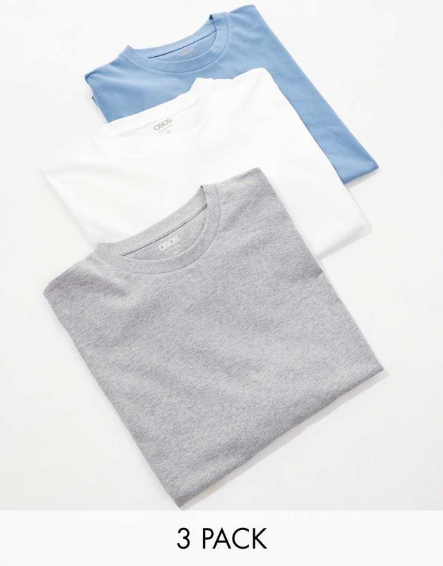 ASOS DESIGN 3 pack oversized t-shirts in multiple colors Product Image