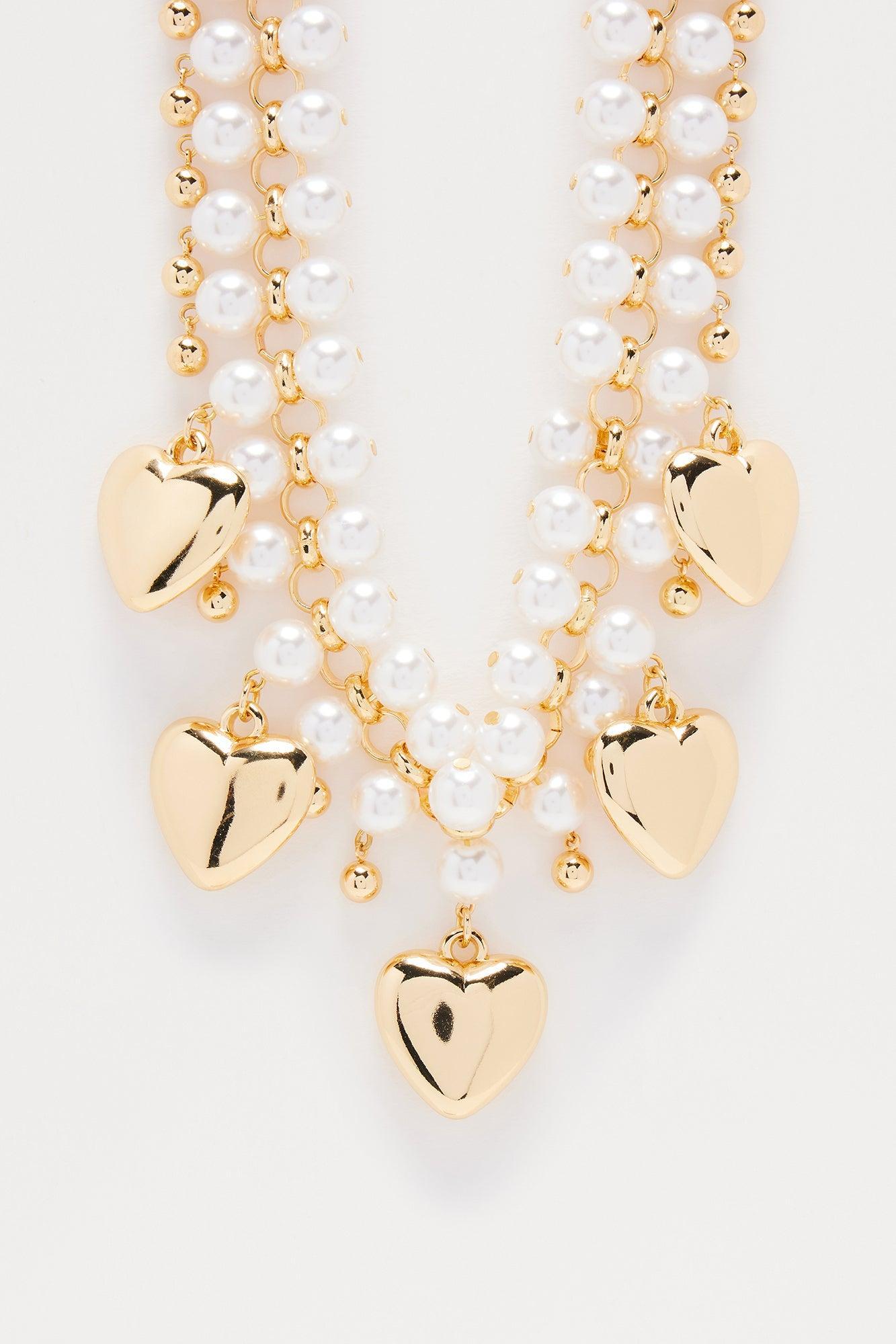 Natalie Heart Necklace - Gold Product Image