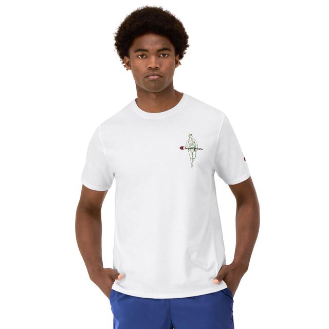 Mens Champion Classic Graphic T-Shirt, Athletes White L Product Image