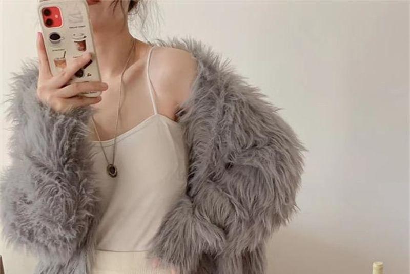 Plain Fluffy Jacket Product Image