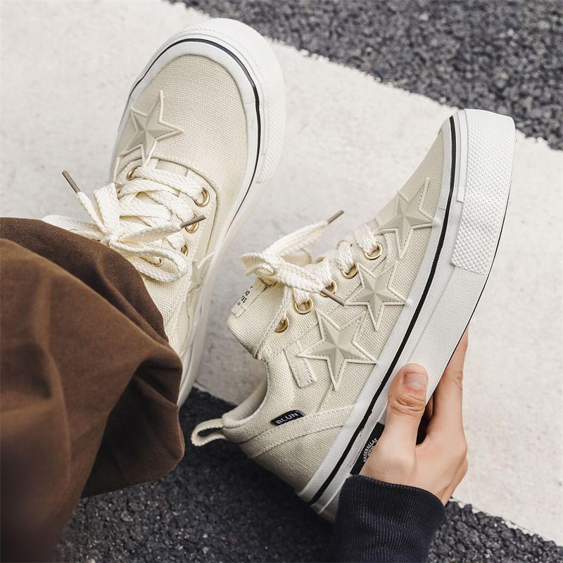 Star Applique Lace-Up Sneakers Product Image