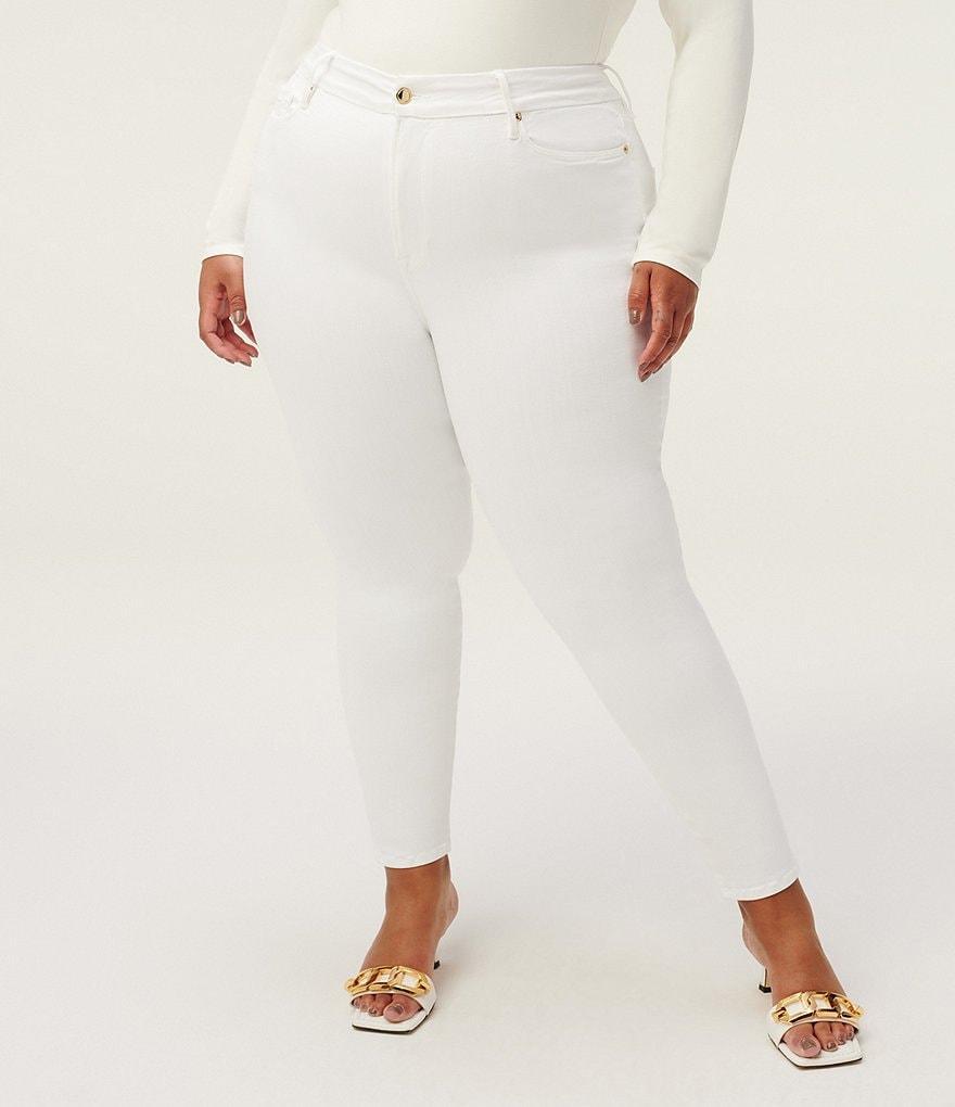 Good American Plus Size Good Legs High Rise Skinny Stretch Denim Cropped Jeans Product Image