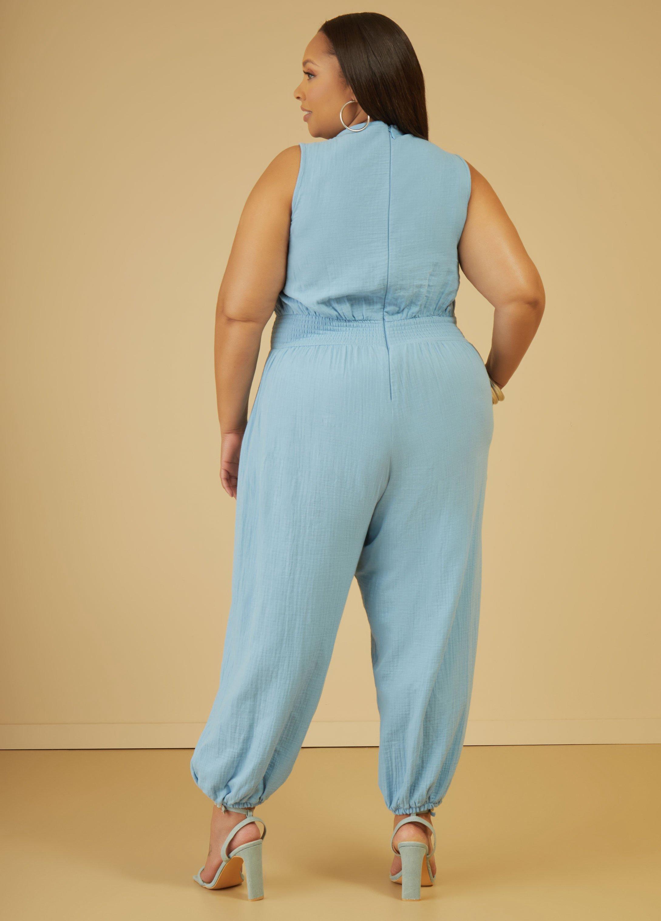 Cotton Gauze Joggers Jumpsuit Product Image