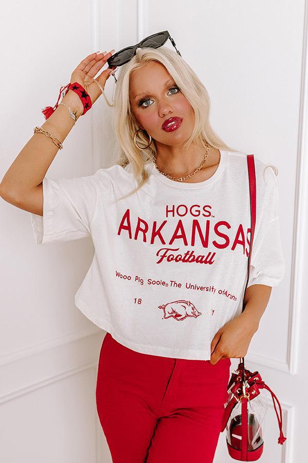 Hogs Football Graphic Crop Tee Product Image