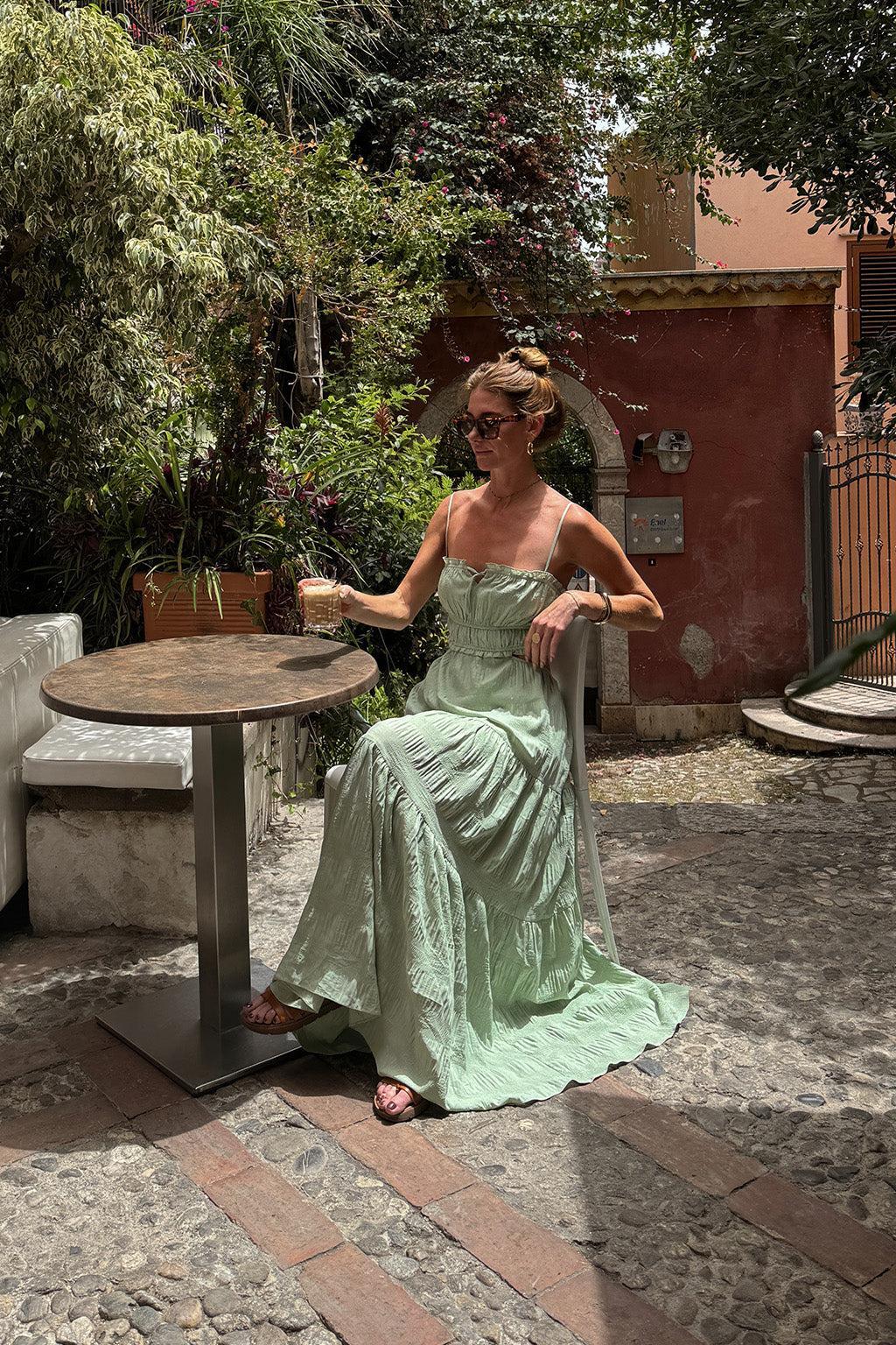 Paola Sage Boho Maxi Dress Product Image