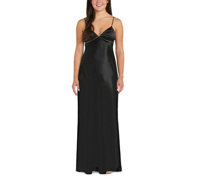 Morgan & Company Juniors Embellished V-Neck Sleeveless Gown Product Image