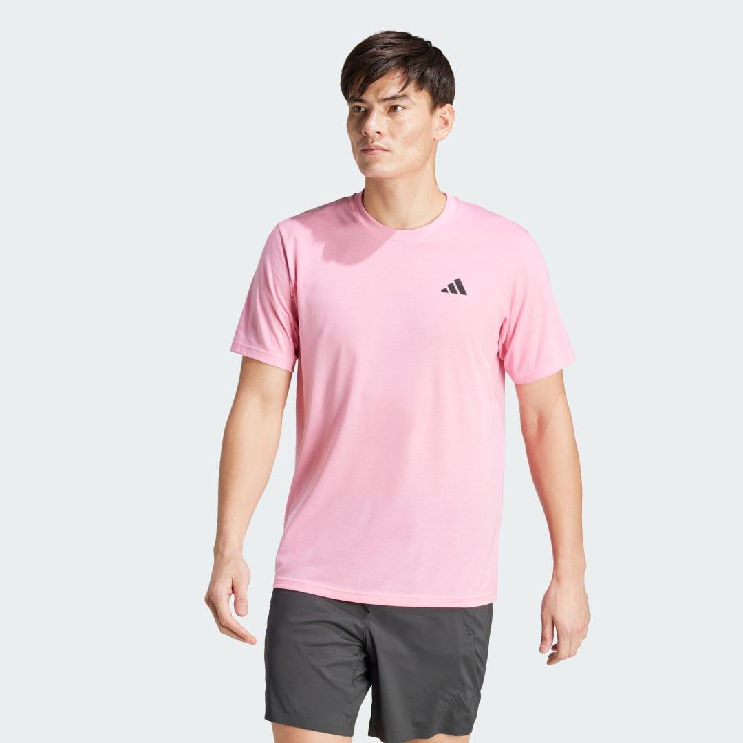 adidas Training Essentials Feel Ready Training Tee Black) Men's Clothing Product Image