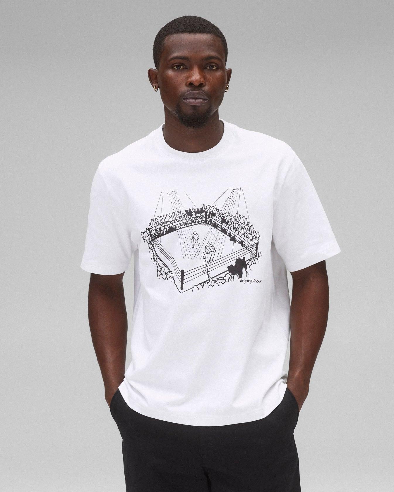 Reigning Champ Midweight Jersey Lines T-Shirt Product Image