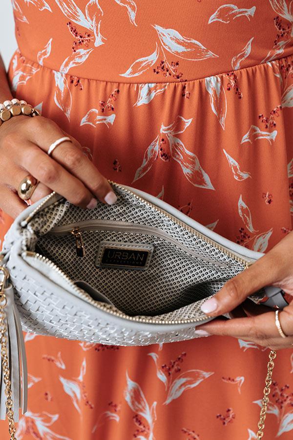 New Attention Woven Clutch In Grey Product Image