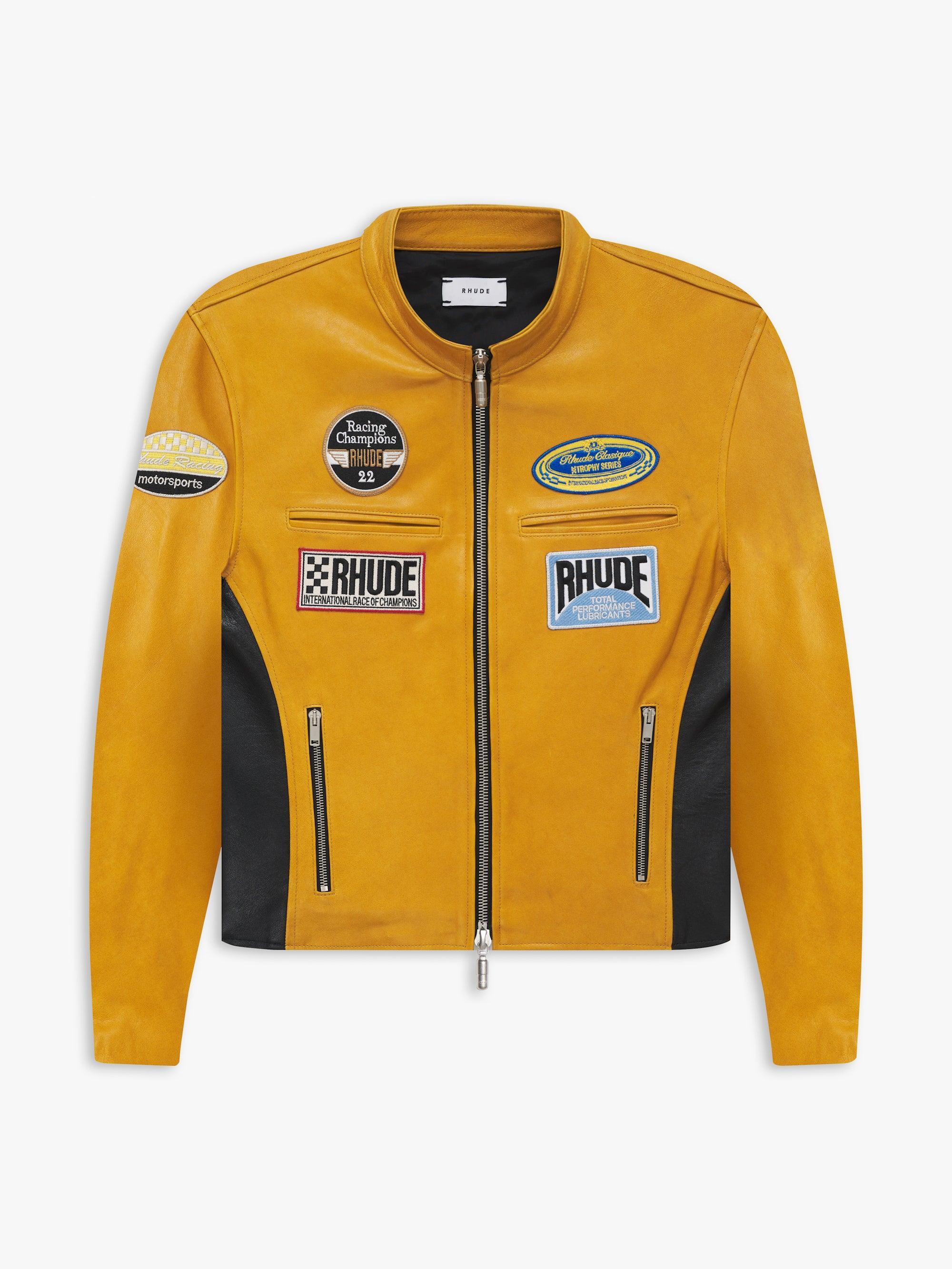 LEATHER RACING JACKET Male Product Image