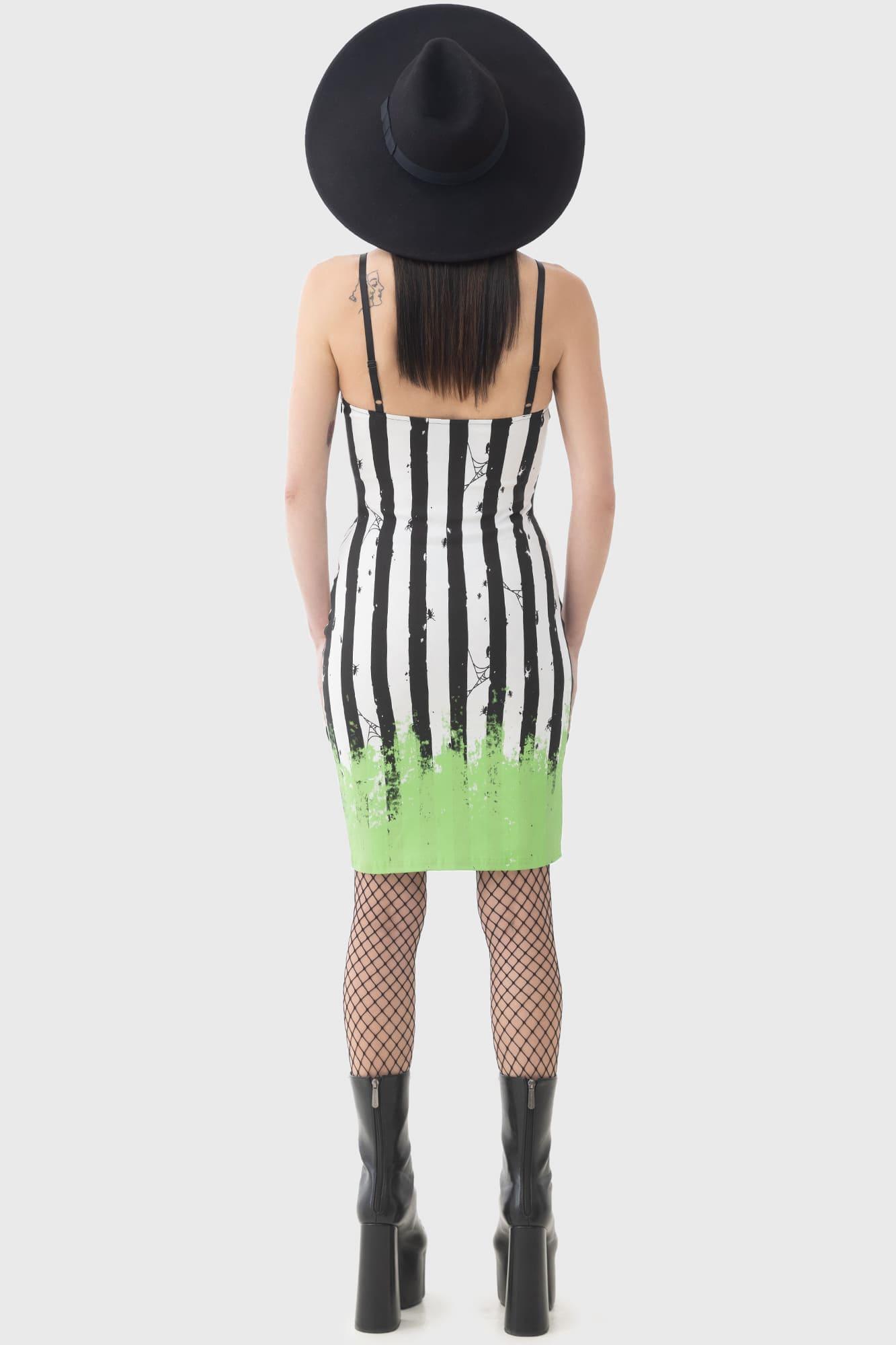 Distressed Stripe Bodycon Dress Female Product Image