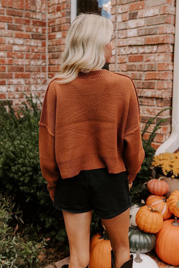 Harvest Wishes Ribbed Sweater in Cinnamon Product Image