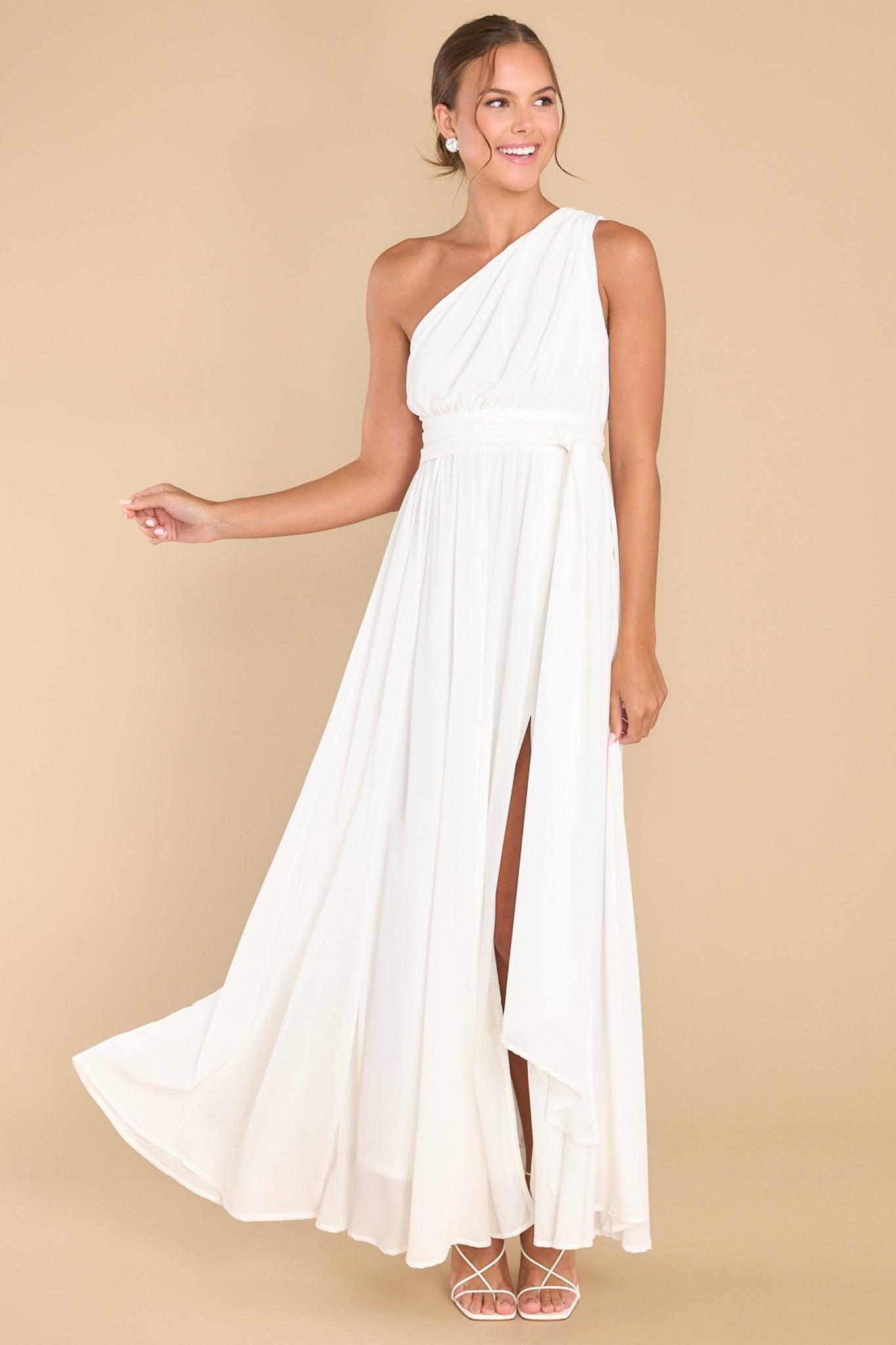 Aura Goddess Behavior White Maxi Dress Product Image