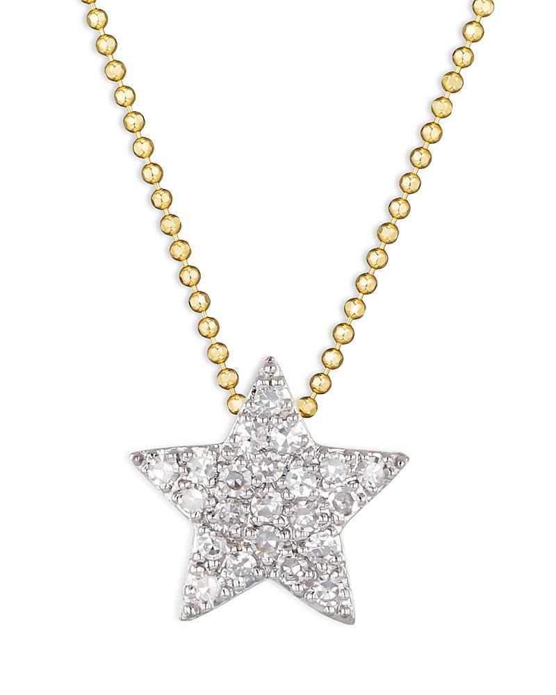 Phillips House 14K Yellow Gold & Rhodium Diamond Mini Star Infinity Necklace, 16-18 Product Image