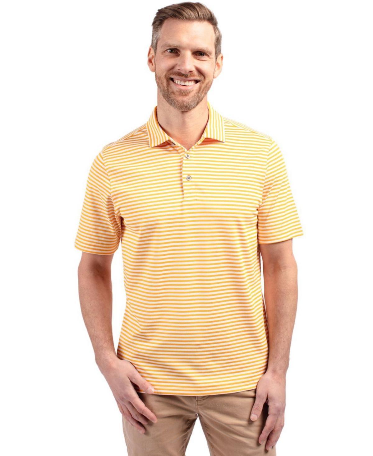 Cutter & Buck Mens Virtue Eco Pique Stripe Recycled Polo Shirt Product Image