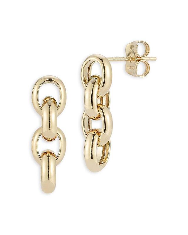 Moon & Meadow 14K Yellow Gold Chain Link Drop Earrings Product Image