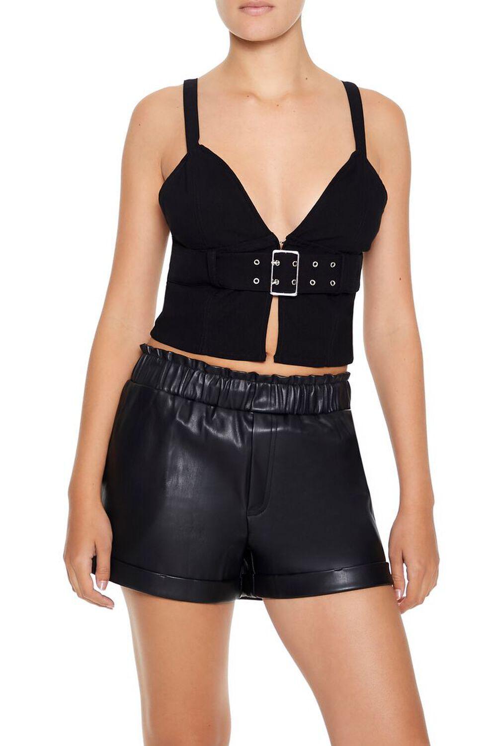 Faux Leather High-Waist Shorts | Forever 21 Product Image