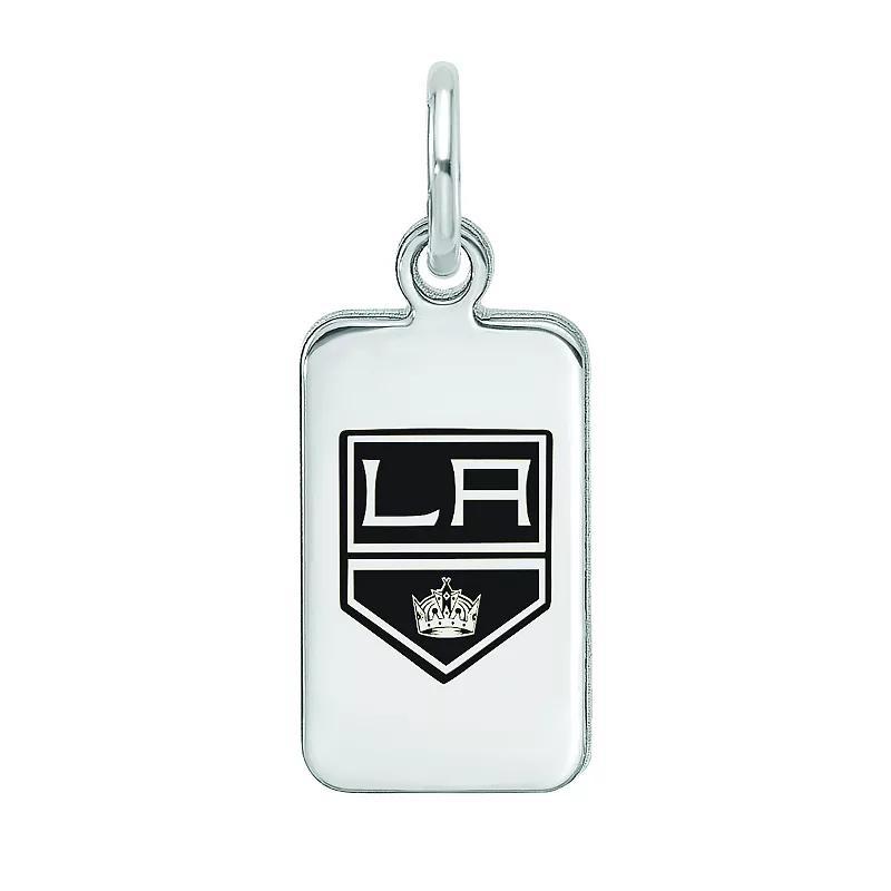 LogoArt Sterling Silver Enamel Los Angeles Kings Tag Pendant, Womens Product Image