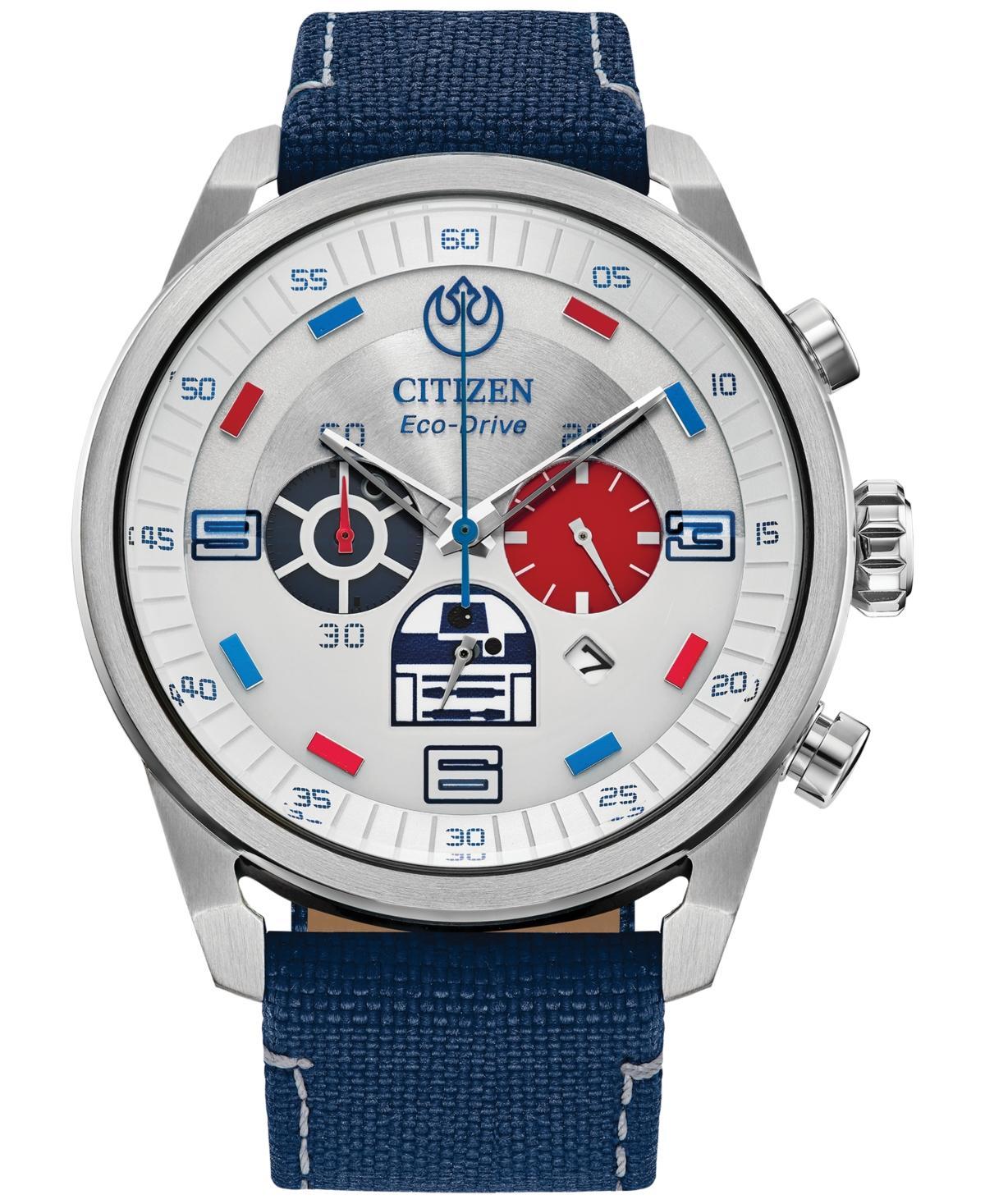 Men's Citizen Eco-DriveÂ® Star Warsâ¢ R2-D2â¢ Blue Cordura Strap Chronograph Watch (Model: Ca4219-03W) Product Image