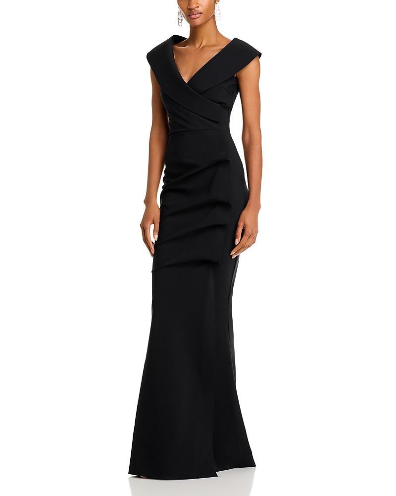 Womens Cocoon Collar Trumpet Gown Product Image