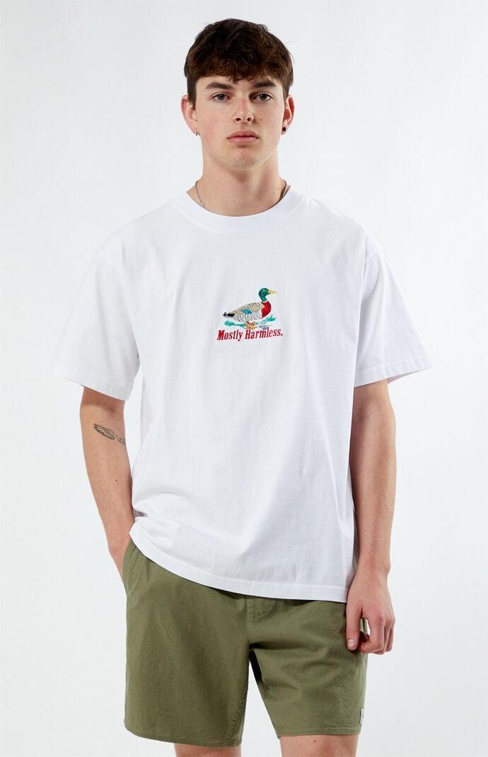 Men's Mostly Harmless Embroidered Oversized T-Shirt Product Image