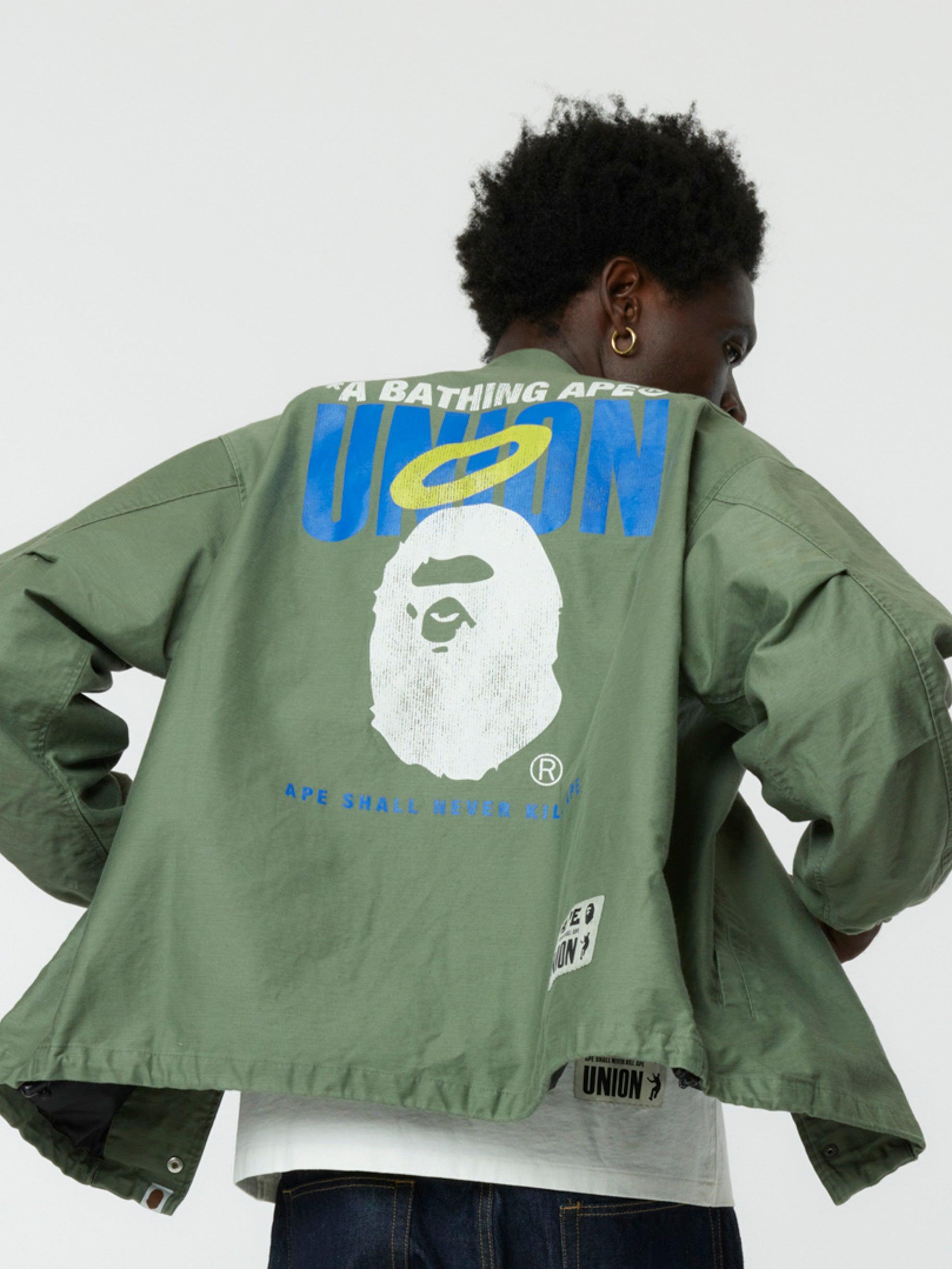 BAPE x UNION Coaches Jacket (Olive Drab) Product Image