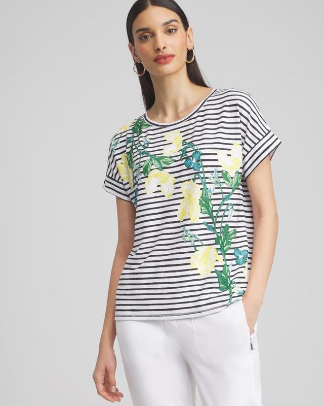 Zenergy® Scoop Neck Floral Tee Product Image