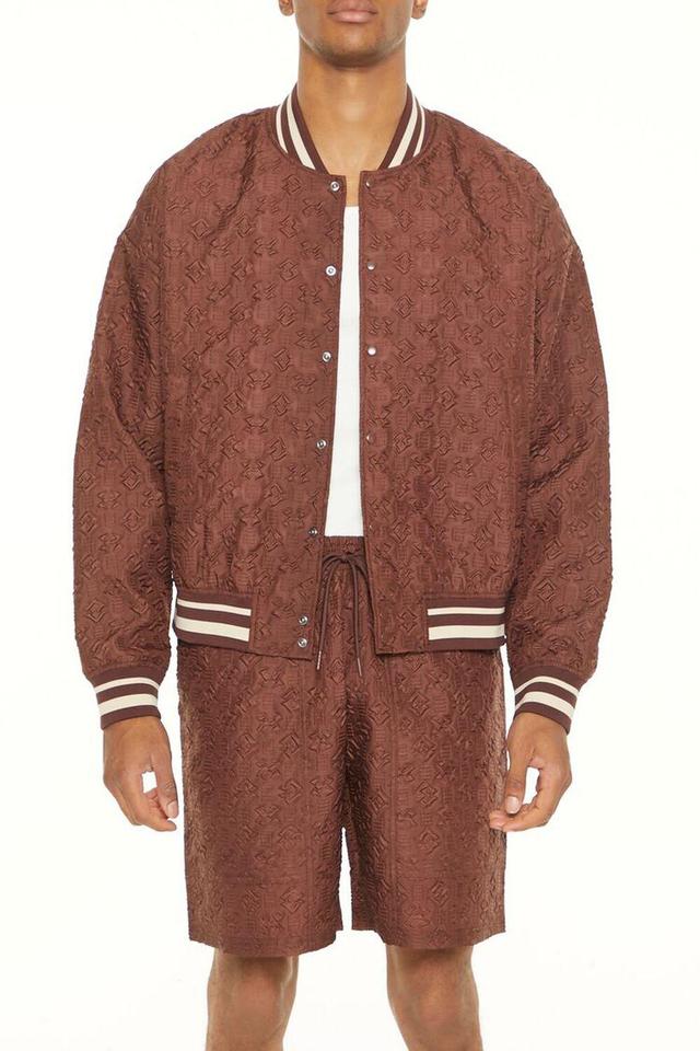 Textured Varsity Bomber Jacket | Forever 21 Product Image