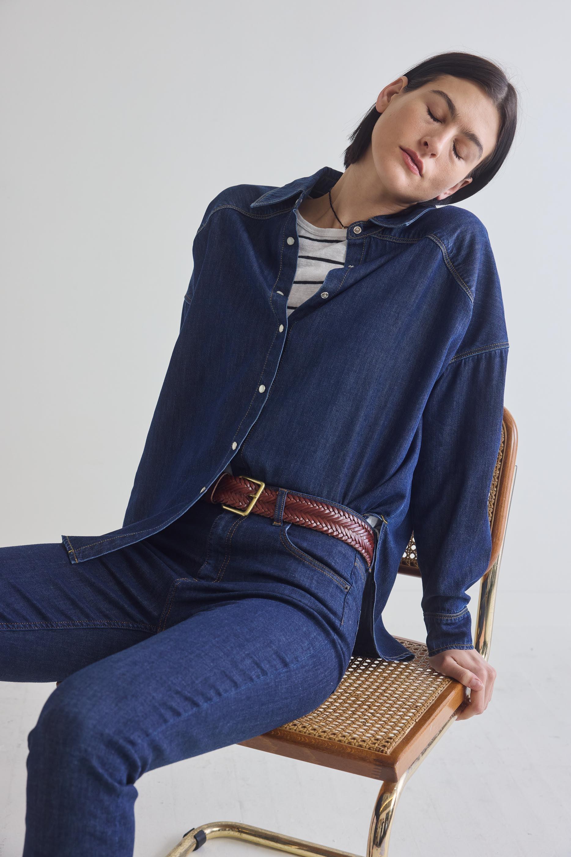 Refine Oversized Denim Tunic Product Image