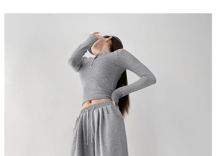 Drawstring High-Rise Wide-Leg Sweatpants Product Image