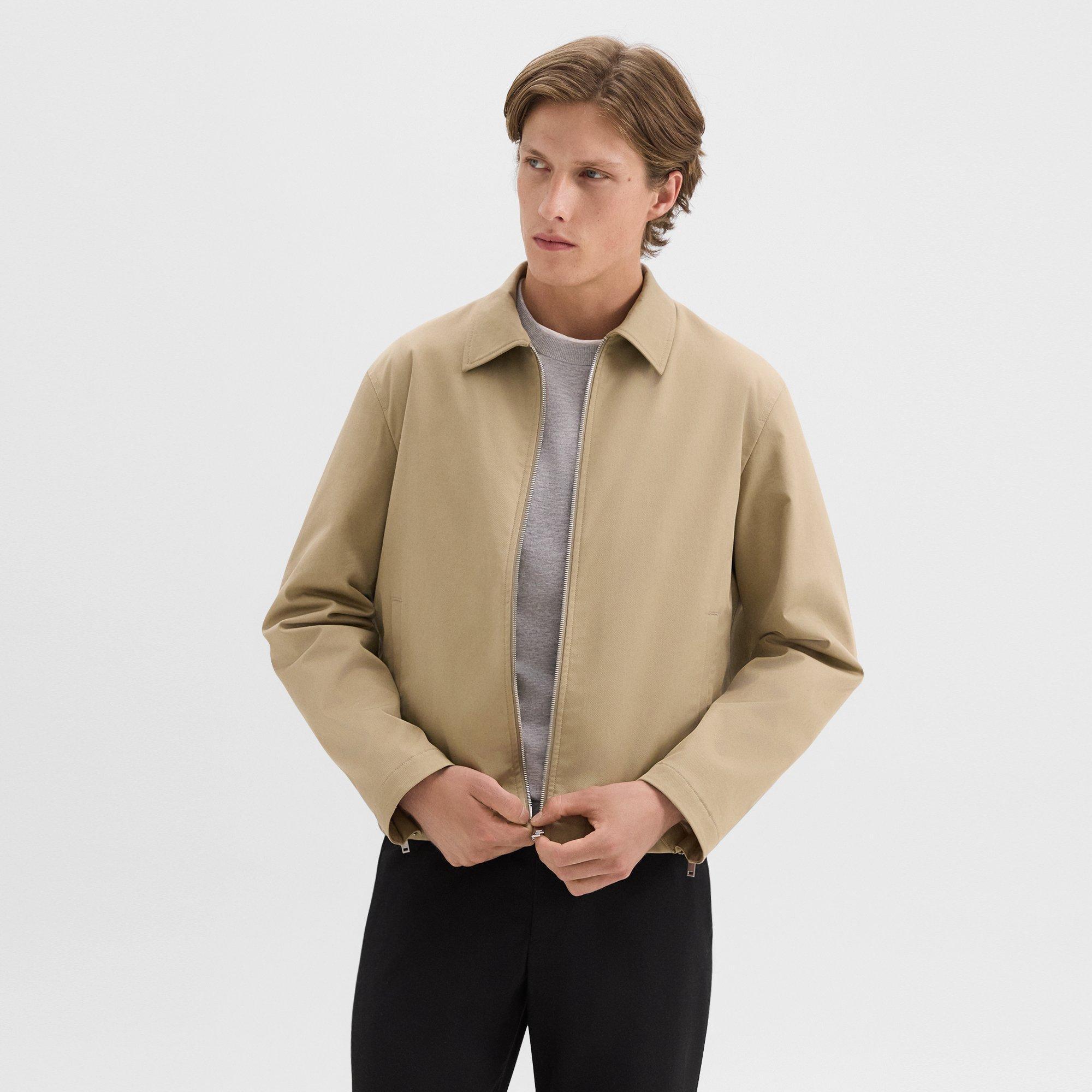 Stretch Cotton Twill Blouson Zip Jacket | Theory Product Image