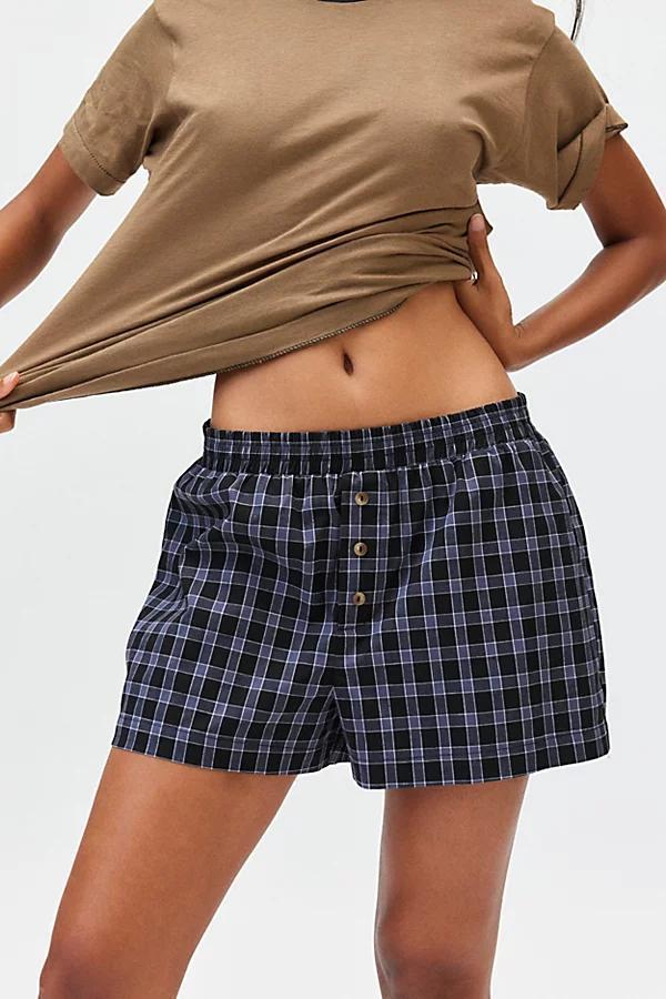 Urban Renewal Remnants Made In LA Button Front Pattern Boxer Short Womens at Urban Outfitters Product Image