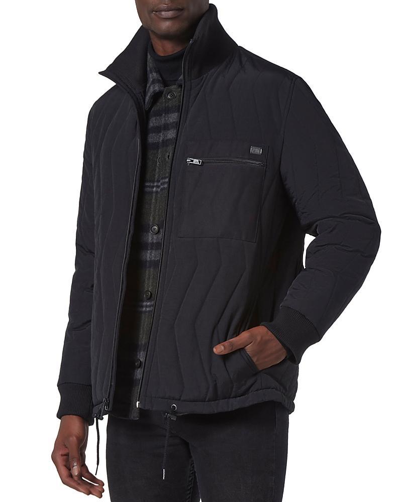 Andrew Marc Mens Floyd Zigzag Quilted Jacket - Ink Product Image