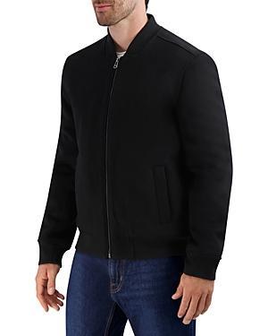 Cole Haan Wool Blend Textured Bomber Jacket Product Image