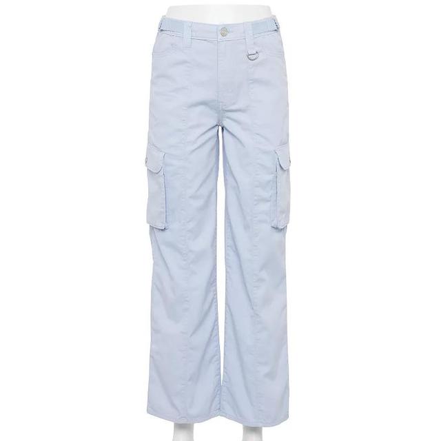 Juniors SO High-Rise Belted Wide Leg Cargo Pants, Womens Product Image