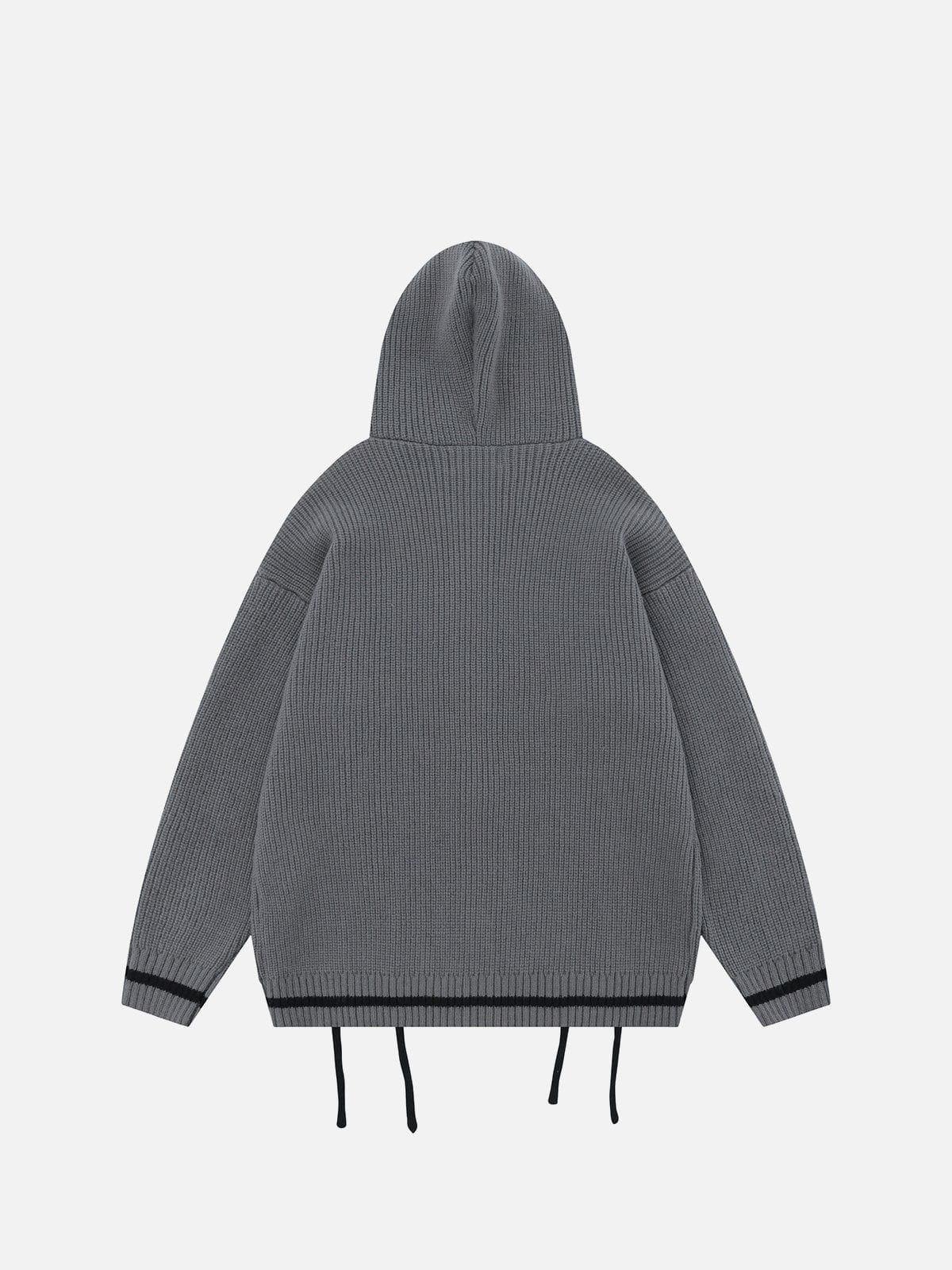 Aelfric Eden Ribbon Knit Zip Up Hoodie Product Image