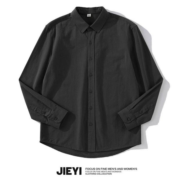 Plain Long-Sleeve Shirt Product Image