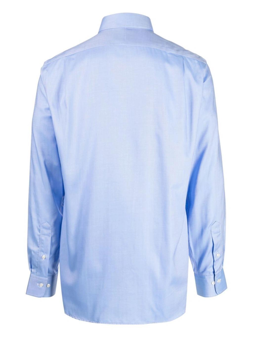 Logo-embroidered Shirt In Blau Product Image