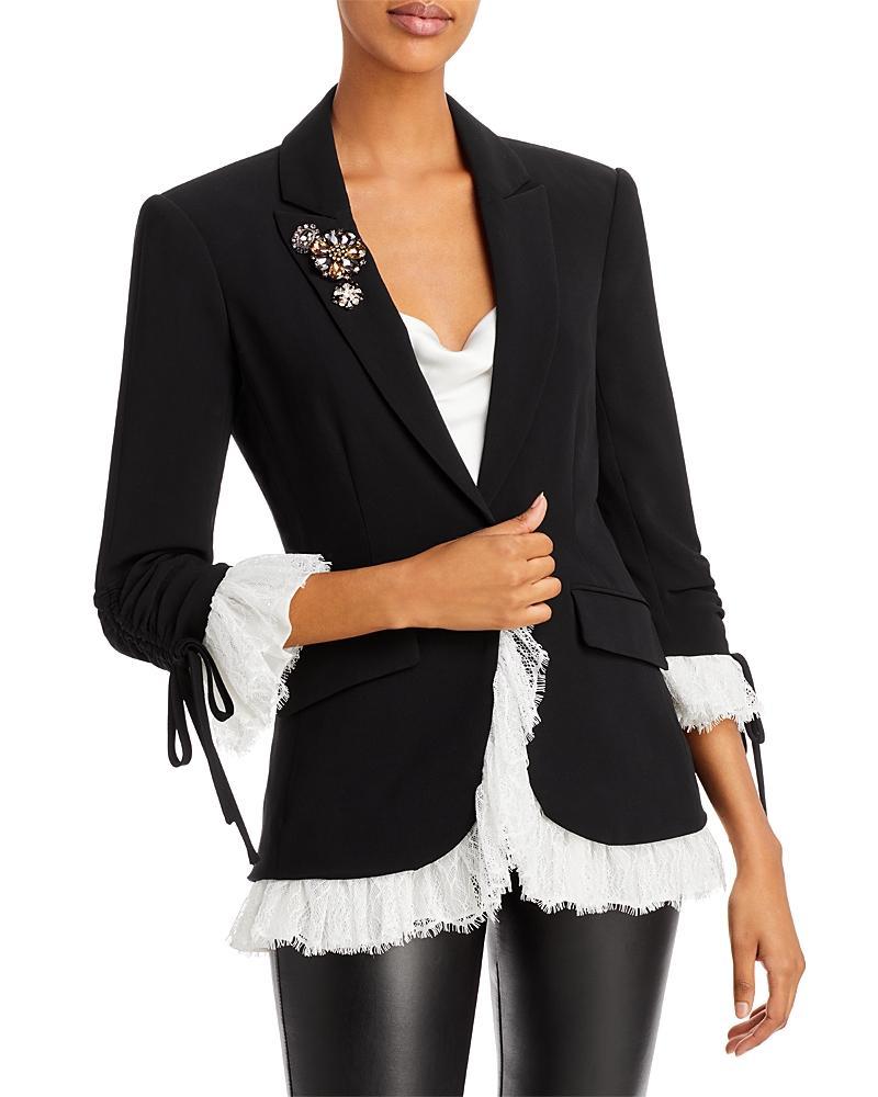 Cinq  Sept Roxie Lace Trim Blazer Product Image