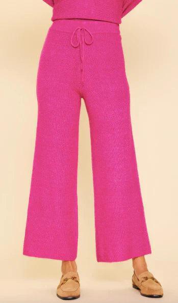 Rib Knit Wide Leg Pants Product Image