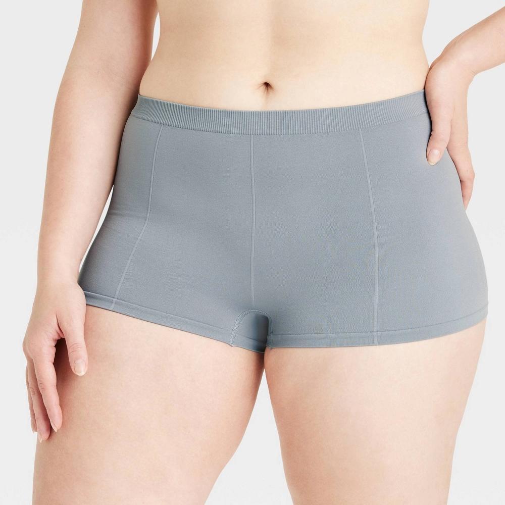 Women's Seamless Boy Shorts - Colsie™ Gray XS Product Image