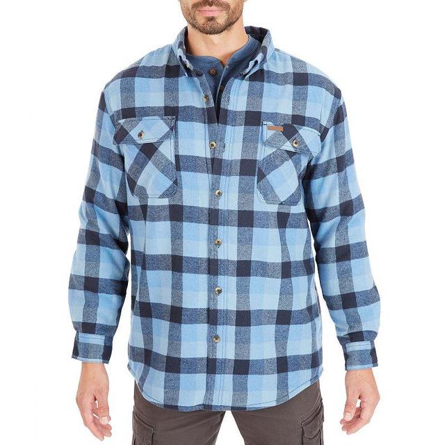 Big & Tall Smiths Workwear Sherpa-Lined Flannel Shirt Jacket, Mens Product Image