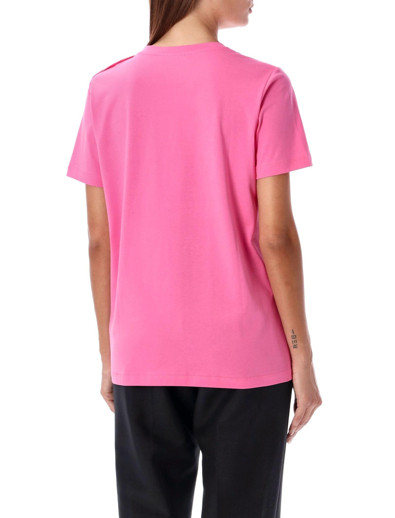 BALMAIN Logo Print T-shirt In Multicolour Product Image