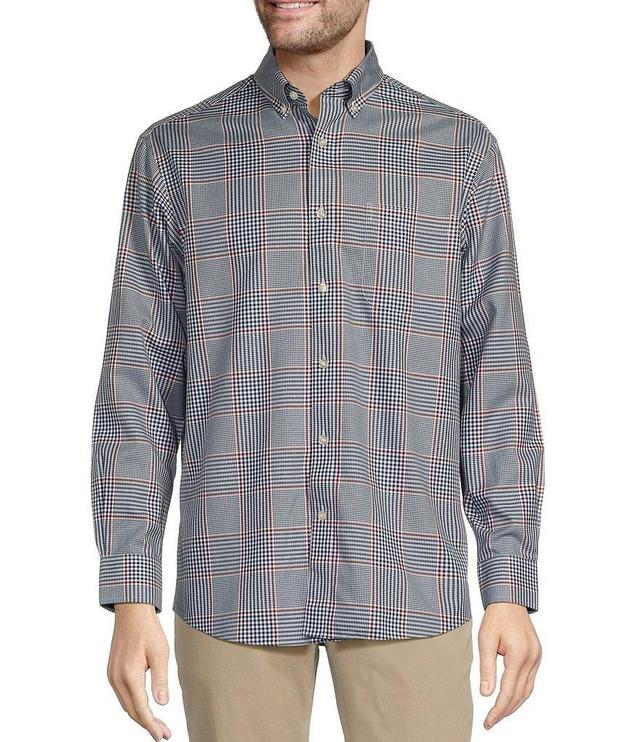 Gold Label Roundtree & Yorke Non-Iron Long Sleeve Large Plaid Twill Sport Shirt Product Image