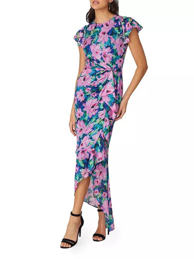 Park Gathered Floral Midi-Dress Product Image