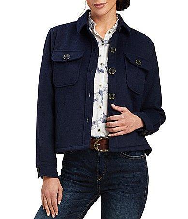 Ariat Ashford Point Collar Long Sleeve Wool Blend Button Product Image