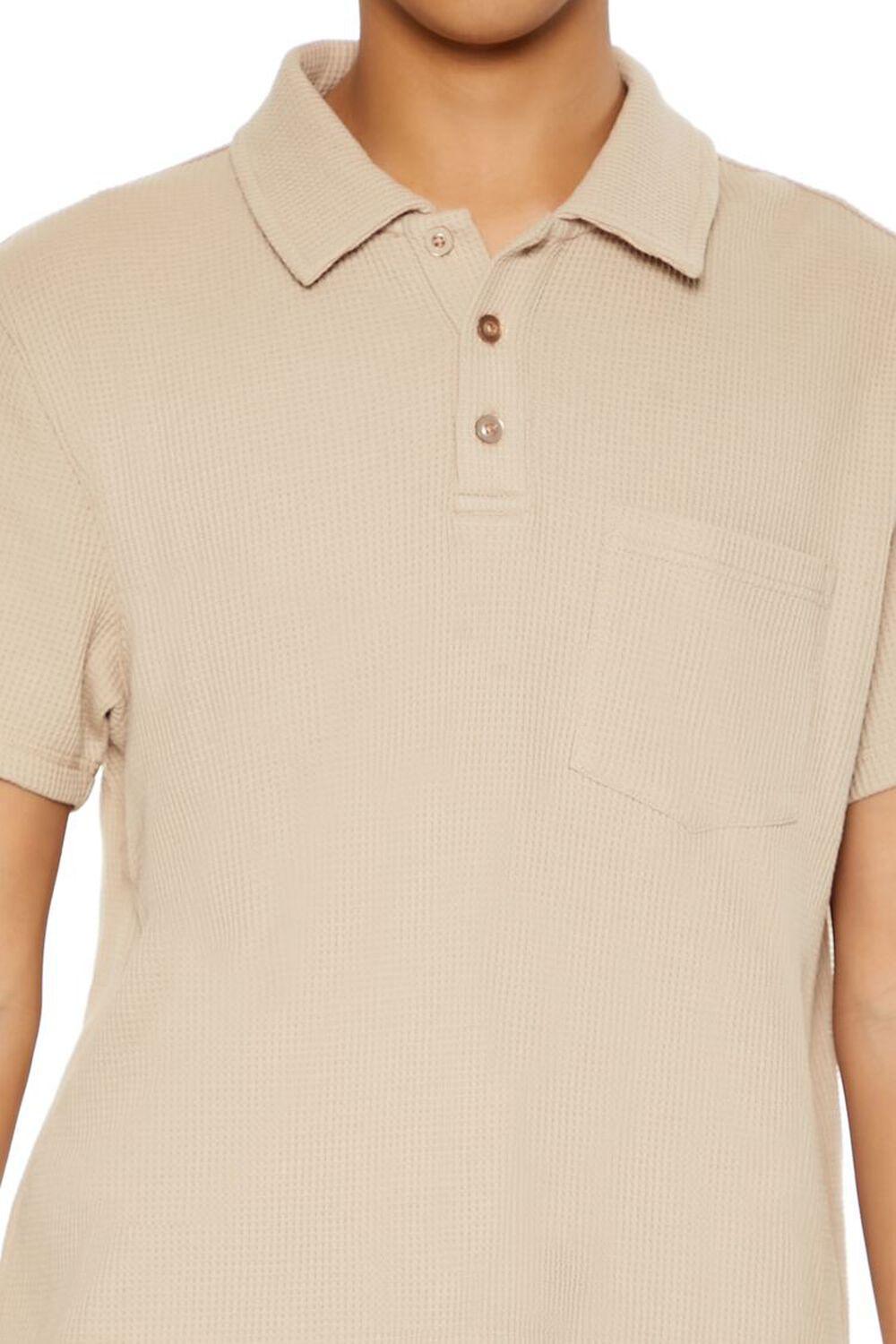 Textured Knit Pocket Polo Shirt | Forever 21 Product Image